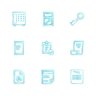 iş simgeleri kümesi, vektör illüstrasyonu 