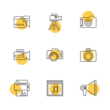 en az app simgeler, vektör çizim