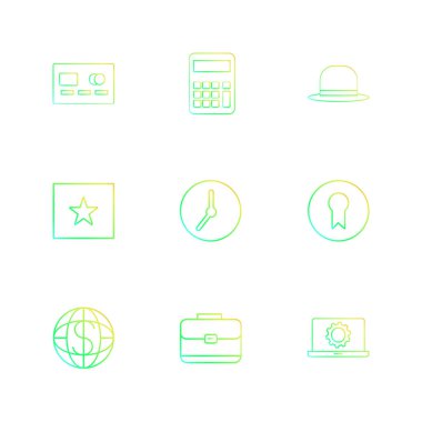 minimalist düz vektör app simgeleri 