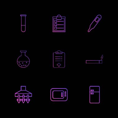 Minimalist düz app simgeler, vektör çizim dijital cihazlar için