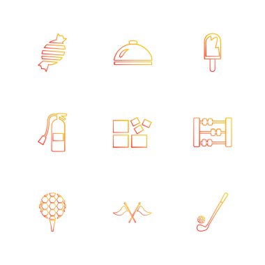 Beyaz arka plan üzerinde izole minimalist düz app simgeleri