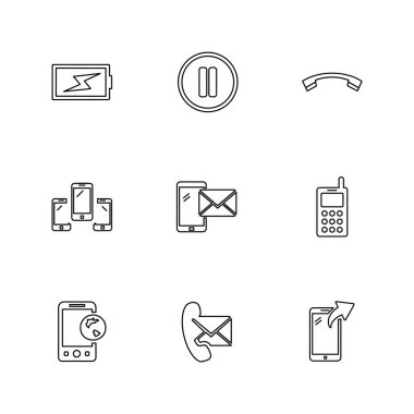 düz vektör çizim simgeler, App simgelerin ayarlamak   