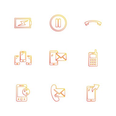 düz vektör çizim simgeler, App simgelerin ayarlamak 