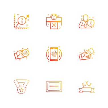 Beyaz arka plan üzerinde izole minimalist düz app simgeleri