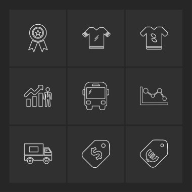 çeşitli minimalist vektör app simge kümesi  