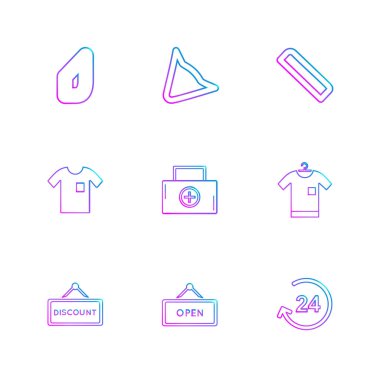 düz stil app simgeleri beyaz arka plan üzerinde renkli