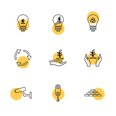 farklı minimalist düz vektör app simge kümesi