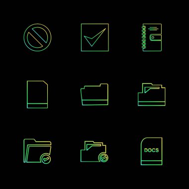 siyah arka plan üzerine minimalist düz app simgeleri