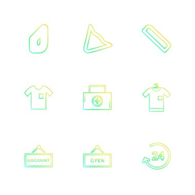 yaratıcı düz tasarım simgeler Alışveriş vektör toplama