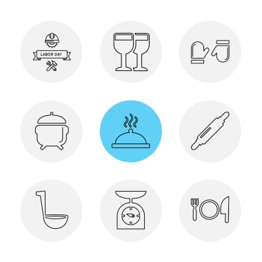 minimalist düz vektör app simgeleri 