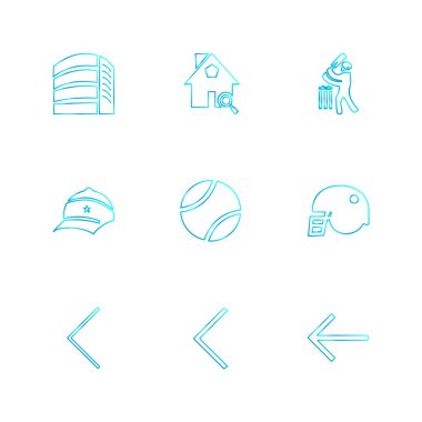 Beyaz arka plan, vektör çizim rastgele app simgeleri