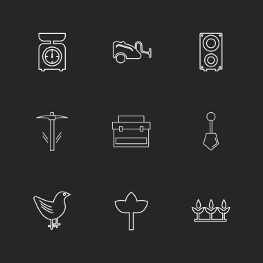 Farklı minimalist düz vektör app simgeleri