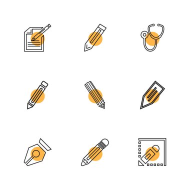 iş yaratıcı düz tasarım simgeler vektör koleksiyonu