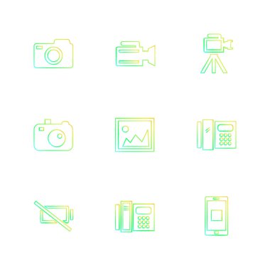 vektör çizim simgeler, beyaz arka plan üzerinde simgelerin ayarlamak