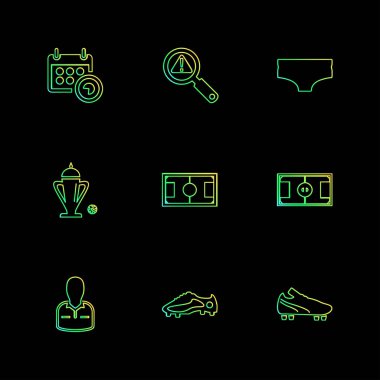 Minimalist düz app simgeler, vektör çizim dijital cihazlar için