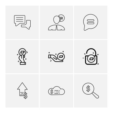 beyaz zemin üzerine minimalist düz app simgeleri