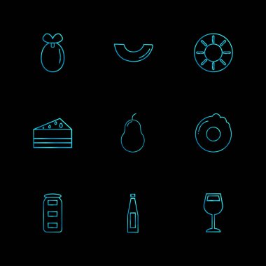 düz vektör çizim simgeler, App simgelerin ayarlamak   