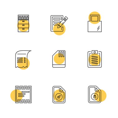beyaz zemin üzerine minimalist düz app simgeleri