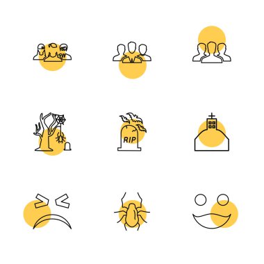 beyaz zemin üzerine minimalist düz app simgeleri