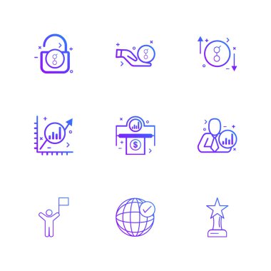 iş yaratıcı düz tasarım simgeler vektör koleksiyonu