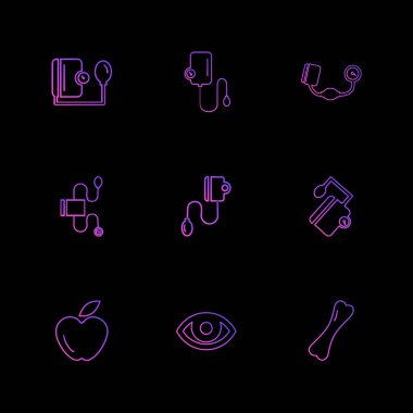 en az logolar, web simgeler siyah arka plan, illüstrasyon vektör