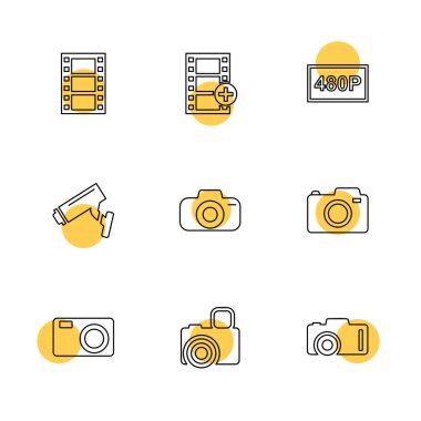 Beyaz arka plan üzerinde izole minimalist düz app simgeleri