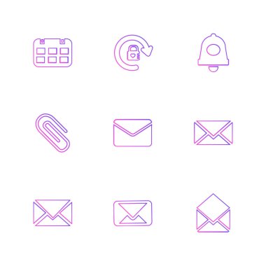 minimalist düz vektör app simgeleri 
