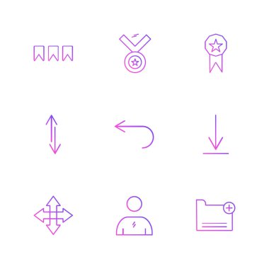 oklar yaratıcı Icons set, vektör tasarım düz koleksiyonu