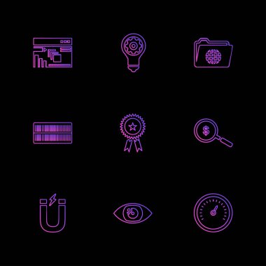 düz vektör çizim simgeler, App simgelerin ayarlamak 