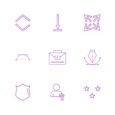 beyaz zemin üzerine minimalist düz app simgeleri