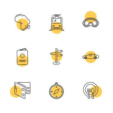 minimalist düz vektör app simgeleri 