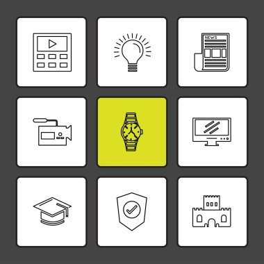 minimalist düz app simgeleri