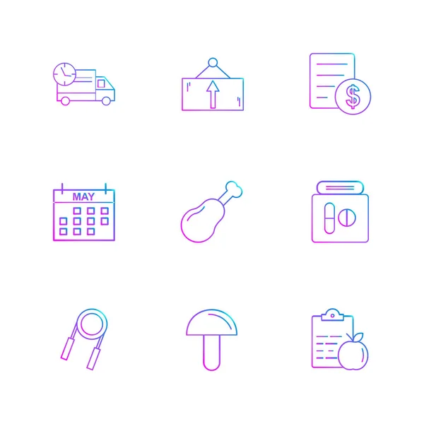 Set Business Icons Vector Illustration — Stock Vector