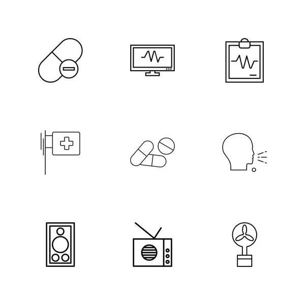 Flat Vector Illustration Icons Set App Icons — Stock Vector