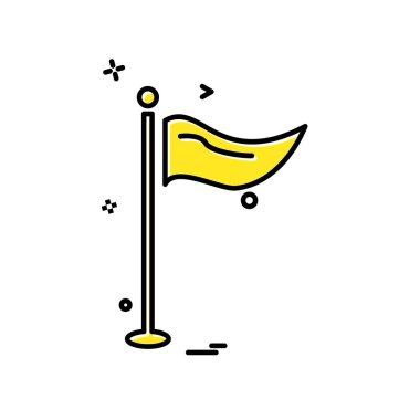 golf simgesi tasarım vektörü