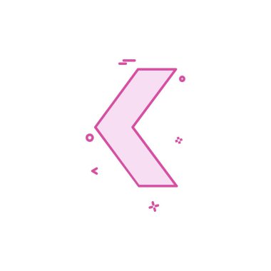 Sol ok simgesi tasarım vektörü