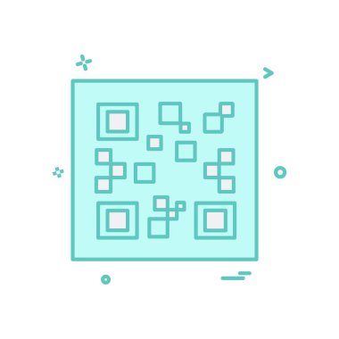 QR kod simgesi tasarım vektörü