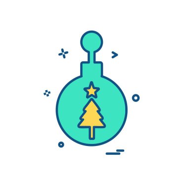 Noel top simge tasarlamak vektör