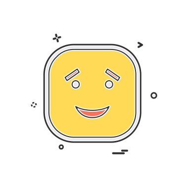 Mutlu Emoji simge tasarlamak vektör