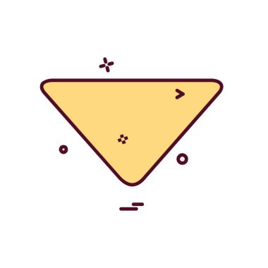 Aşağı ok simgesi tasarım vektörü