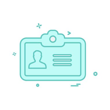 Kimlik kartı simge tasarlamak vektör