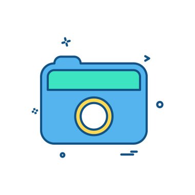 Kamera simgesi tasarım vektörü