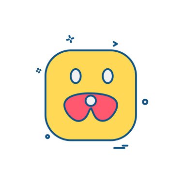 Köpek simgesi tasarım vektörü