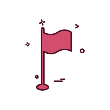 Bayrak simge tasarlamak vektör 