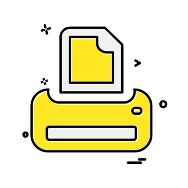 Yazıcı simgesi tasarım vektörü