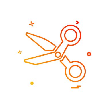 Makas simge tasarlamak vektör