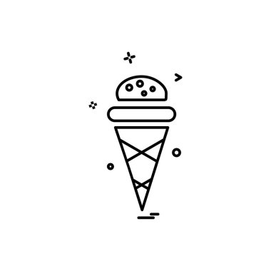 Gıda simgesi tasarım vektörü