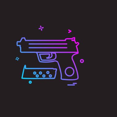 Silah simge tasarlamak vektör 