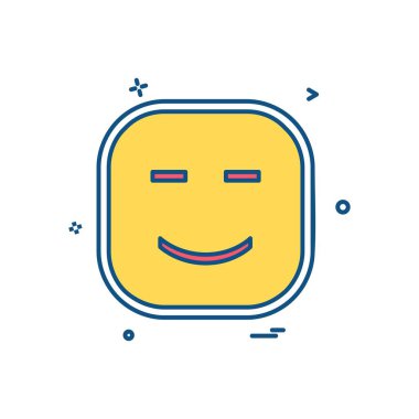Mutlu Emoji simge tasarlamak vektör
