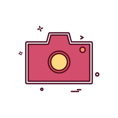 Kamera simgesi tasarım vektörü